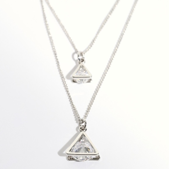 NWT RICKI’S Silver Cubic Zirconia Necklace - Picture 1 of 4